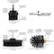 Drill Brush Power Scrubber By Useful Products 5 in W 5 in L Brush, Black K-S-52O-QC-DB - alternate 4